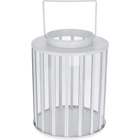 LANTERNA METAL BIANCA 20X25CM